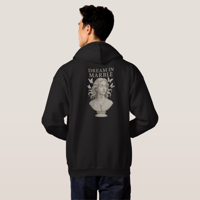 Veste À Capuche Rêve en marbre – Esprit en fleurs (Dos entier)