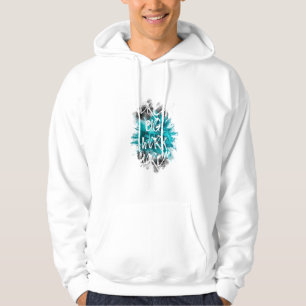 Veste À Capuche Rêve Grand, Travaille Dur : T-Shirt Teal Explosion