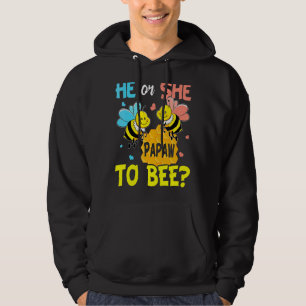 Veste À Capuche Révéler Le Genre Qu'Il Ou Elle A Papaw To Bee Baby