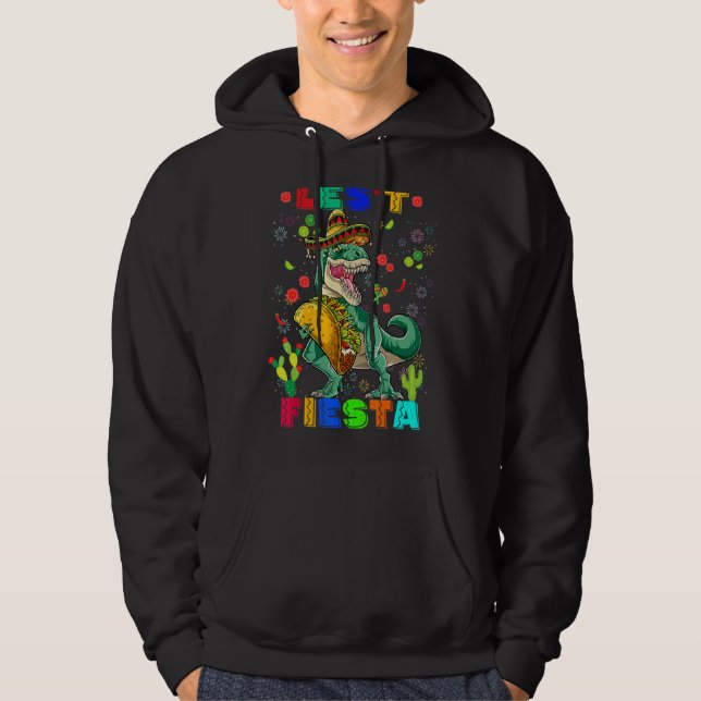 Veste À Capuche Rex Dinosaur Cinco De Mayo Parti Mexicain Lit Des  (Devant)