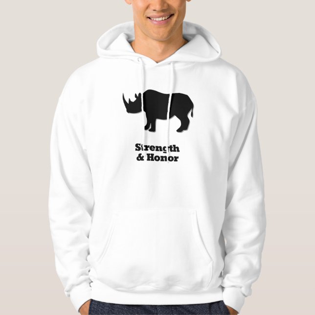 Veste À Capuche Rhino Force Et Honorer noir (Devant)
