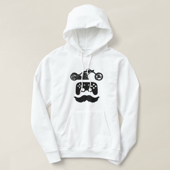 Veste À Capuche Ride.Game.Papa Graphique Noir Avec Texte (A) (Design devant)