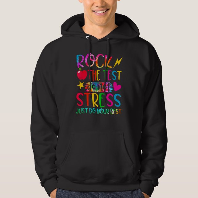 Veste À Capuche Rocher Le Test Ne Stress Pas Juste Faites Votre Me (Devant)