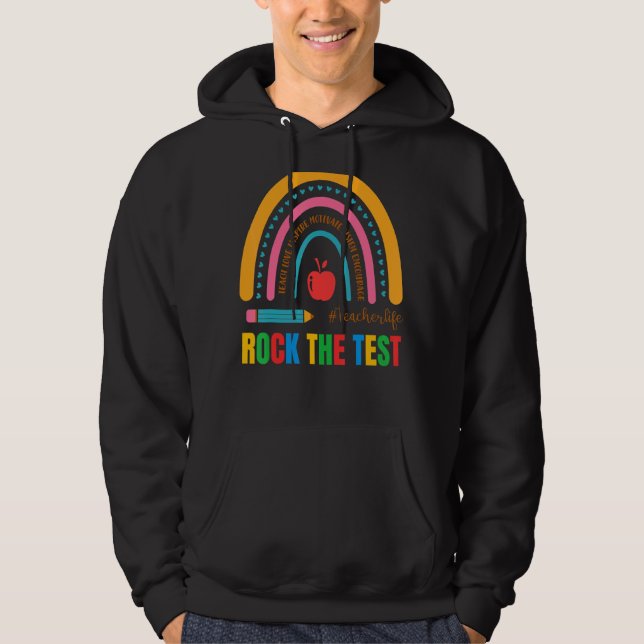 Veste À Capuche Rock Le Test Test Pour Les Enseignants Le Jour D'E (Devant)
