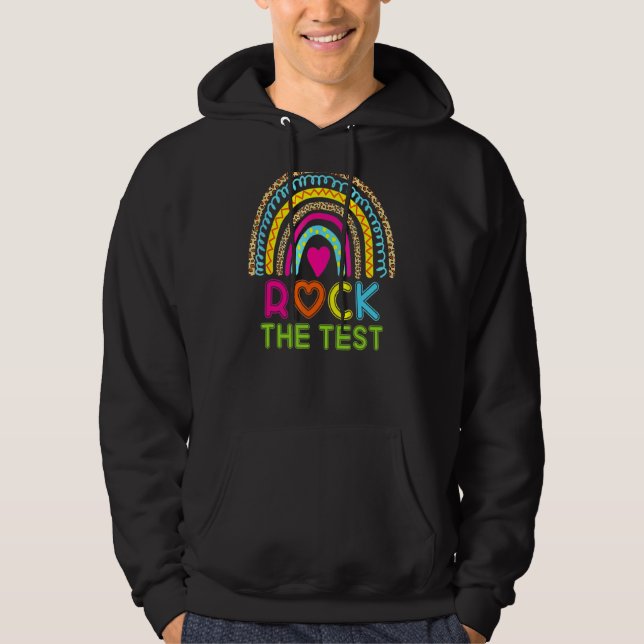 Veste À Capuche Rock The Test Enseignant Test Jour Test Enseignant (Devant)
