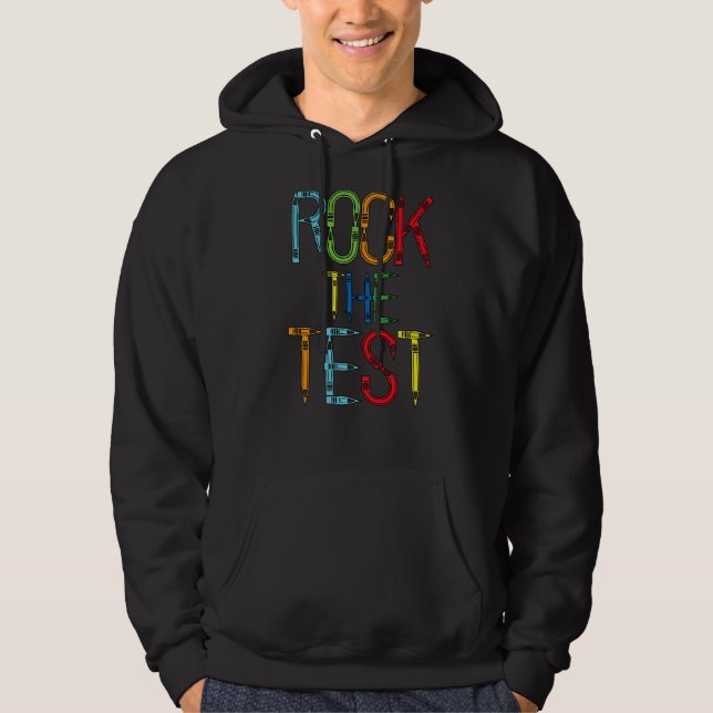 Veste À Capuche Rock The Test Enseignant Test Jour Test Enseignant (Devant)