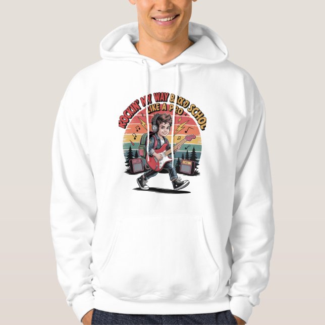 Veste À Capuche Rockin' Retour à l'école comme un pro (Devant)