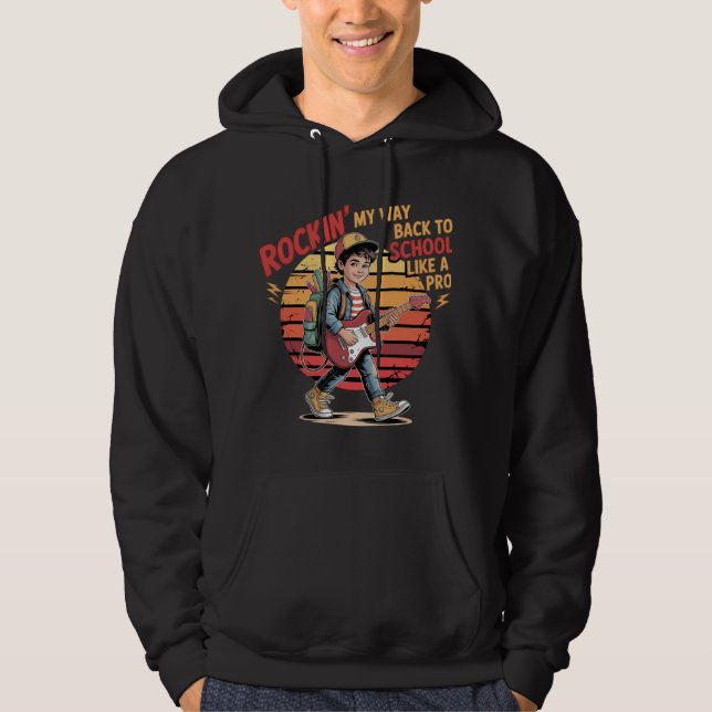 Veste À Capuche Rockin' Retour à l'école comme un pro (Devant)