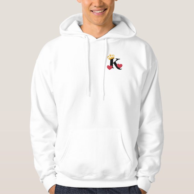 Veste À Capuche Roi de cœur couronné emblème K (Devant)