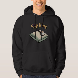 Veste À Capuche Roi de la sieste   Humeur de repos pour parents d'