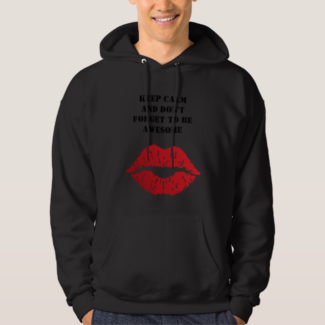 Veste À Capuche Romantic chic luxe red lips (Devant)