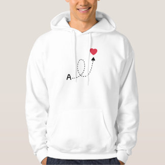 Veste À Capuche Romantic First Letter Love Design