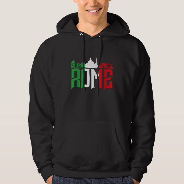 Veste À Capuche Rome Skyline     Italy       For All Italians (Devant)