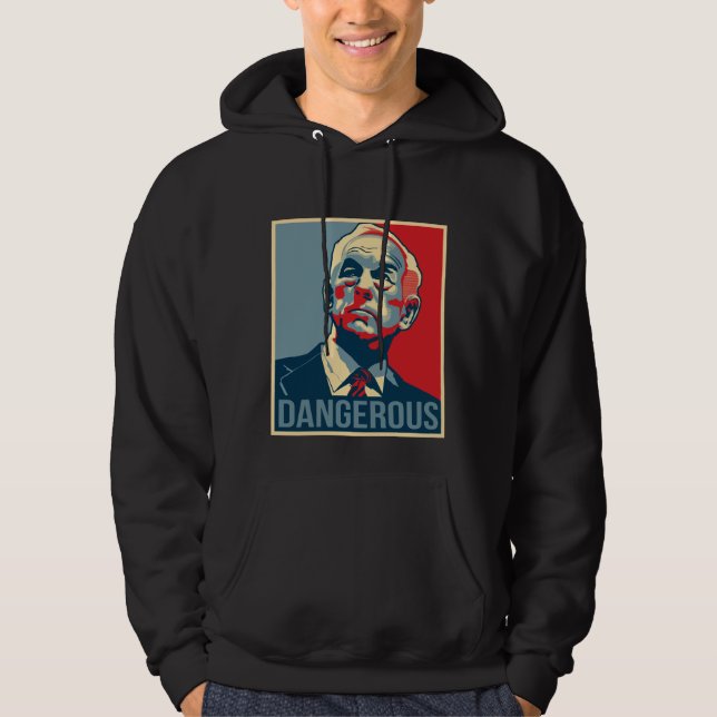 Veste À Capuche Ron Paul - dangereux (Devant)