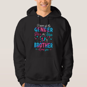 Veste À Capuche Rose Ou Bleu Frère Vous Aime Genre Révéler Mignonn