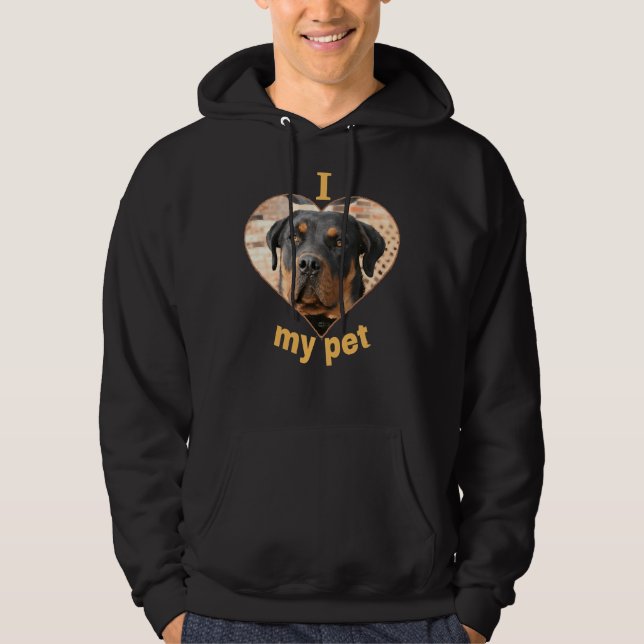 Veste À Capuche Rottweiler Belle impression de chien J'aime Chiens (Devant)