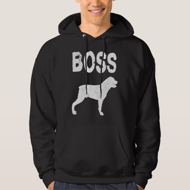 Veste À Capuche Rottweiler Boss Rottweiler Chien (Devant)