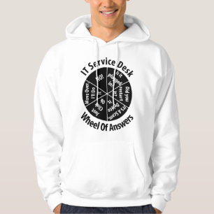 Veste À Capuche Roue de réponse du service de desk informatique
