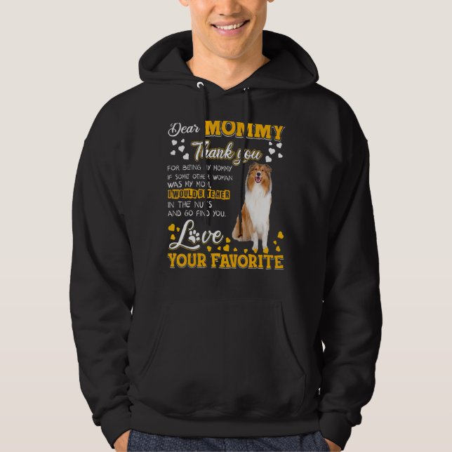 Veste À Capuche Rough Collie Chère Maman Merci D'Être Ma Mère (Devant)