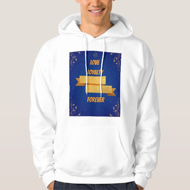 Veste À Capuche Royal Blue and Gold Wedding T-Shirt Design (Devant)