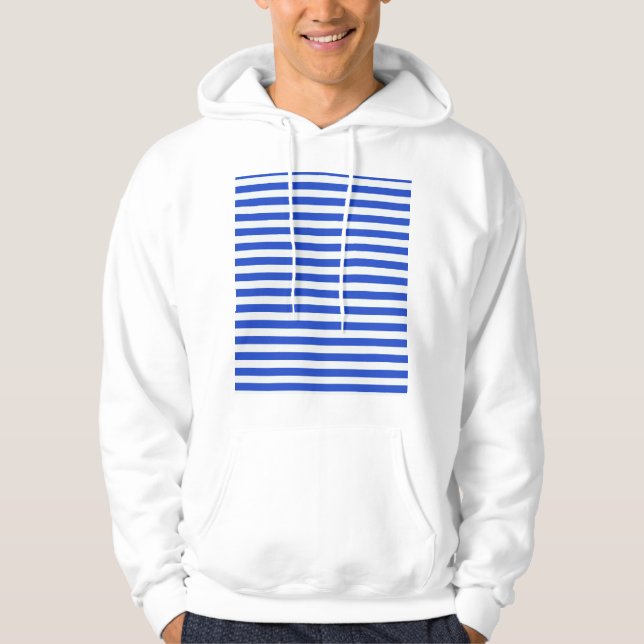 Veste À Capuche Royal Blue Combination Stripes par Shirley Taylor (Devant)