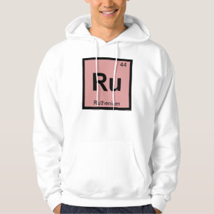 Veste À Capuche Ru - Symbole du tableau périodique de la chimie du