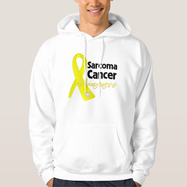 Veste À Capuche Ruban de conscience de Cancer de sarcome (Devant)