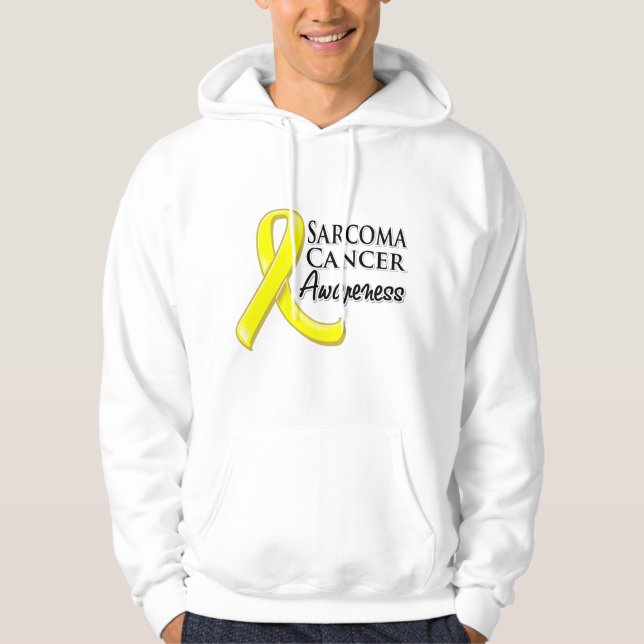 Veste À Capuche Ruban de conscience de Cancer de sarcome (Devant)