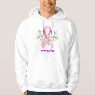 Veste À Capuche Ruban de sensibilisation au cancer du sein rose so