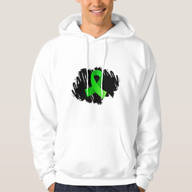 Veste À Capuche Ruban de vert de chaux de lymphome non Hodgkinien (Devant)