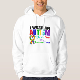 Veste À Capuche Ruban d'usage de l'autisme I pour ma soeur