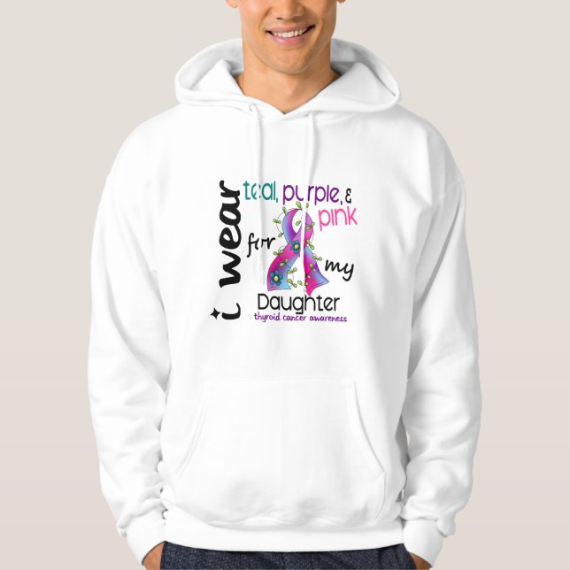 Veste À Capuche Ruban d'usage du cancer de la thyroïde I pour ma (Devant)