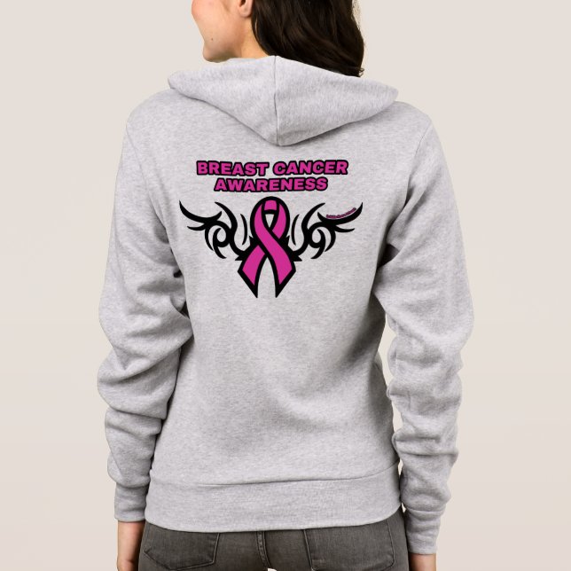 Veste À Capuche Ruban Tribal...Cancer du Sein (Dos)