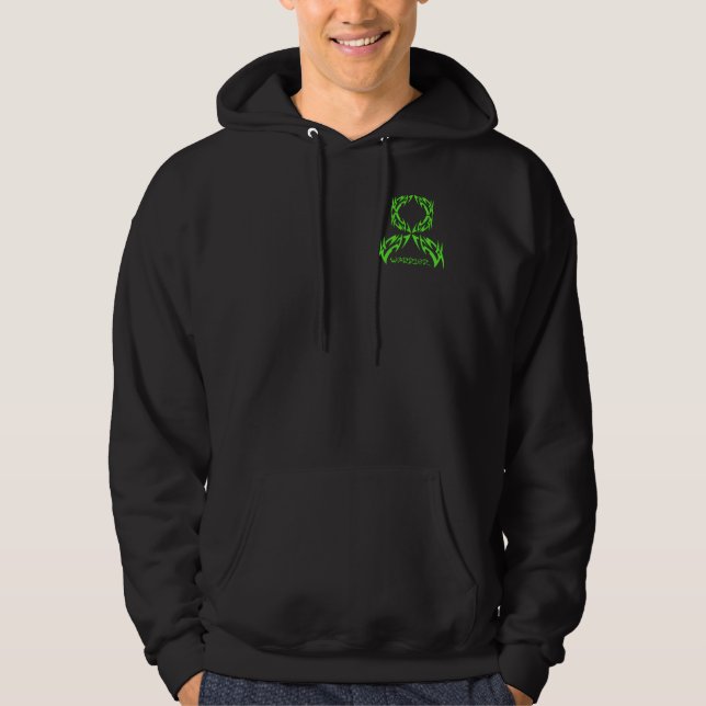Veste À Capuche Ruban tribal non Hodgkins Lymphoma Warrior (Devant)