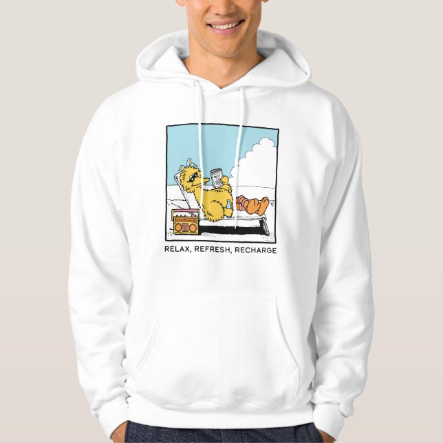 Veste À Capuche Rue Sésame | Big Bird Relax Refresh Recharge (Devant)
