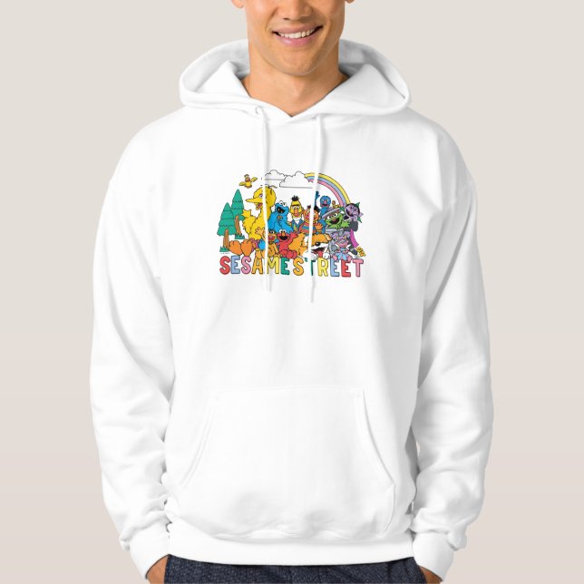 Veste À Capuche Rue Sésame | Rainbow Wave (Devant)