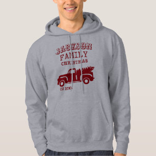 Veste À Capuche Russe Red Family Farm Truck Nom personnalisé
