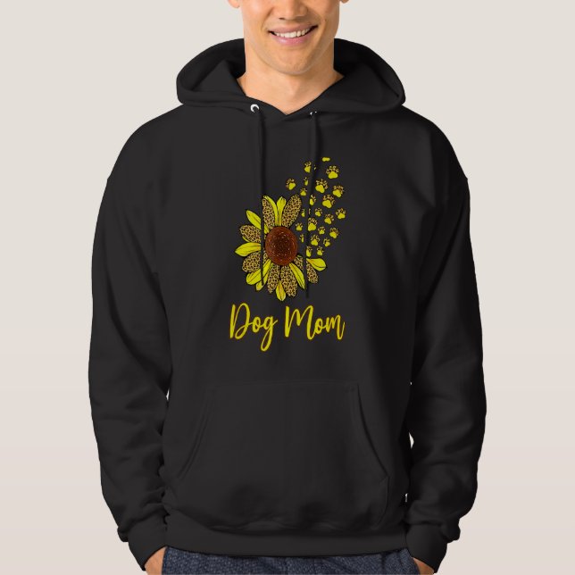Veste À Capuche Sable Flower Chien Maman Paw Empreinte (Devant)