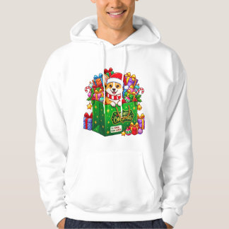Veste À Capuche Sac Cadeau de Noël Corgi Joie