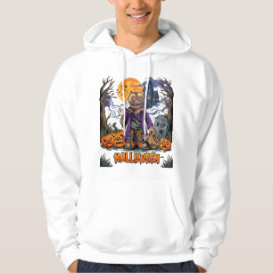 Veste À Capuche Sac de bonbons épouvantail d'Halloween Citrouilles