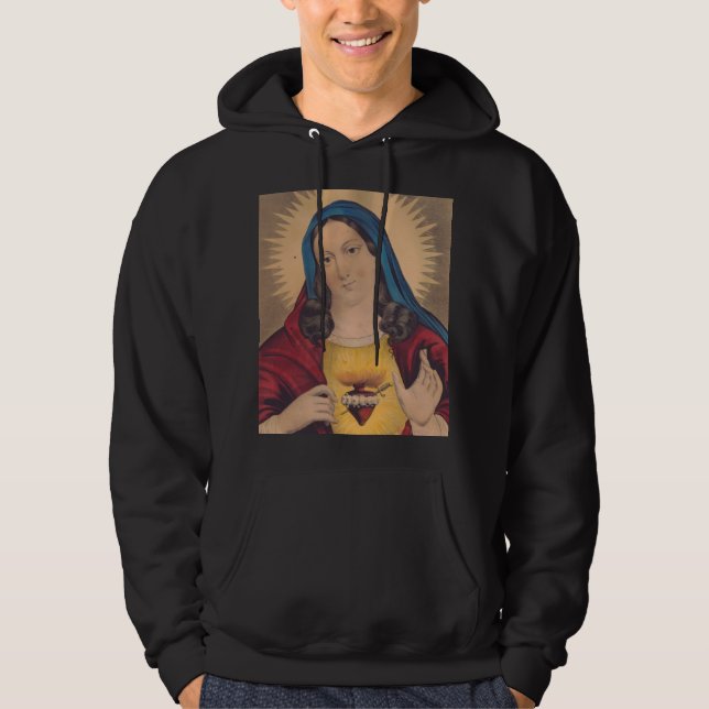 Veste À Capuche Sacré Coeur de Marie (Devant)