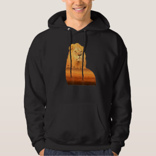 Veste À Capuche Safari Wildlife Art Nature Symbole De Force Lion