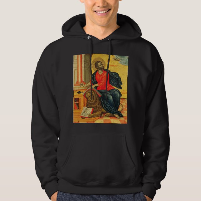 Veste À Capuche Saint Marc l'icône évangélique orthodoxe (Devant)