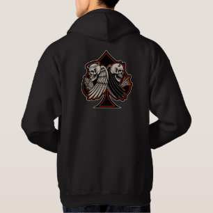 Veste À Capuche Saint ou pécheur motard As de pique École vintage 