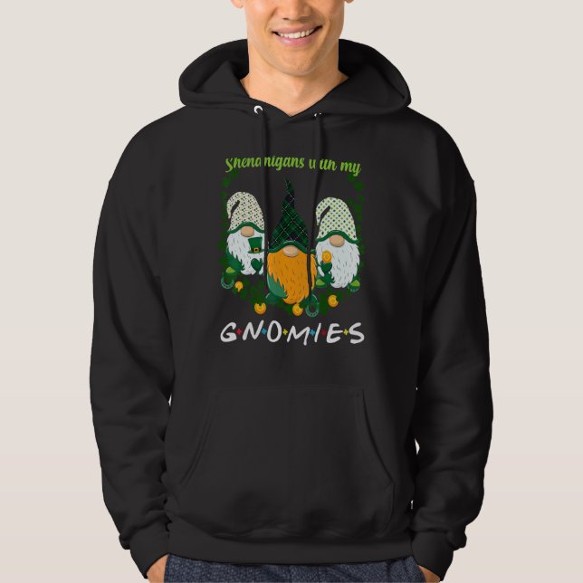 Veste À Capuche Saint Patrick Shenanigans Gnomies Gnome Shamroc (Devant)