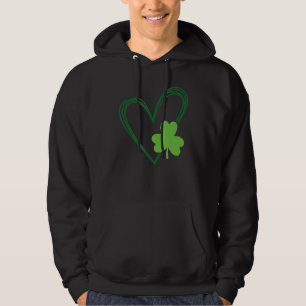 Veste À Capuche Saint Patrick's Day Irlandais Shamrock Heart For M