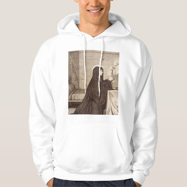 Veste À Capuche Saint Scholastica Patroness of school (Devant)