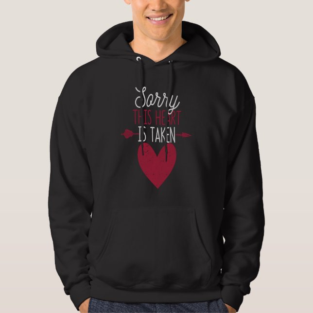 Veste À Capuche Saint-Valentin Couples Correspondants Désolé Ce Cœ (Devant)