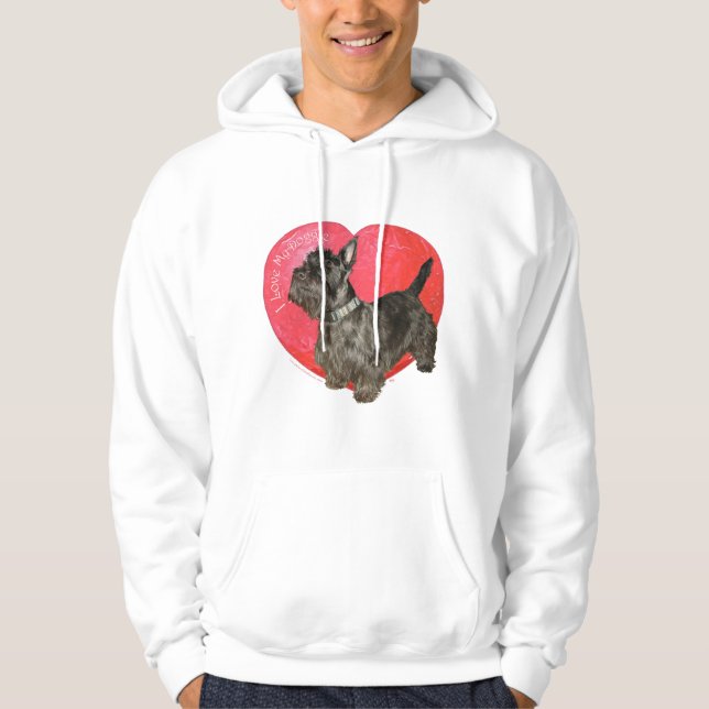 Veste À Capuche Saint-Valentin Terrier Écossais (Devant)