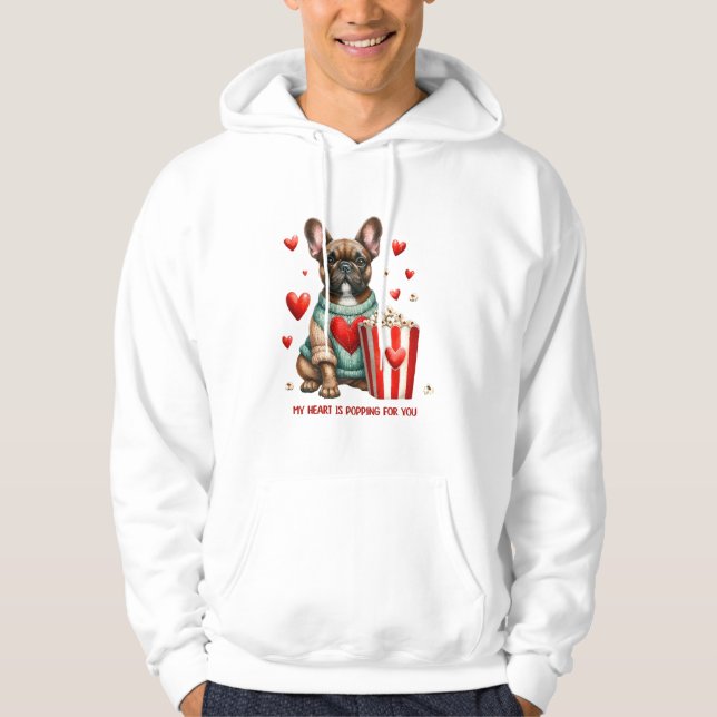 Veste À Capuche Saint Valentines Bulldog français (Devant)